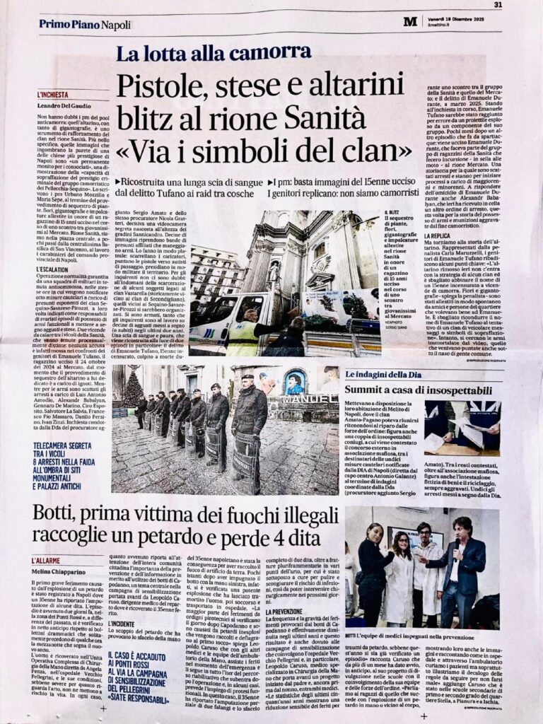 thumbnail of Botti, prima vittima dei fuochi illegali raccoglieun petardoe perde 4 dita